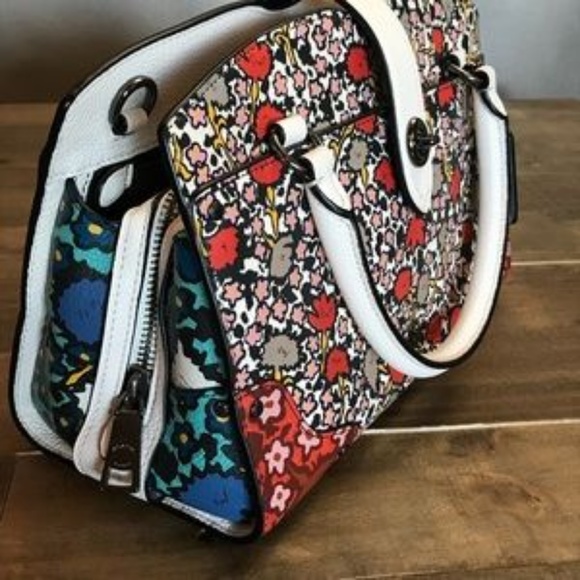 COACH WOMENS MERCER FLORAL CONVERTIBLE SATCHEL - Picture 6 of 8